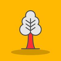 Tree Filled Shadow Icon vector