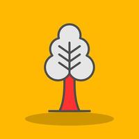 árbol lleno sombra icono vector