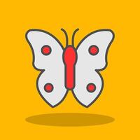 Butterfly Filled Shadow Icon vector