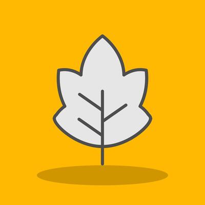 Leaf Filled Shadow Icon