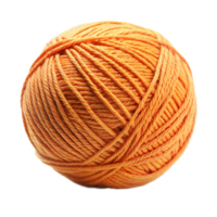 Vibrant orange yarn ball isolated on a transparent background png