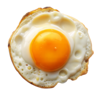 Close-up view of a sunny side up egg on toast png