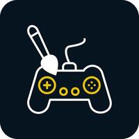 Controller Line Red Circle Icon vector