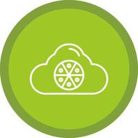 Cloud Line Multi Circle Icon vector