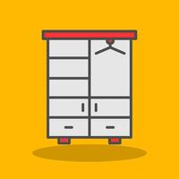Wardrobe Filled Shadow Icon vector