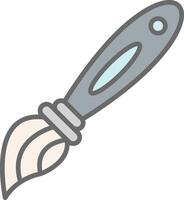 Paint Brush Line Filled Light Icon vector