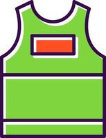 Tank Top filled Design Icon vector