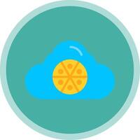 Cloud Flat Multi Circle Icon vector
