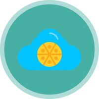 Cloud Flat Multi Circle Icon vector