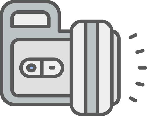 Torch Line Filled Light Icon