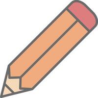 Pencil Line Filled Light Icon vector