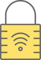 Padlock Line Filled Light Icon vector