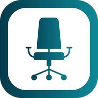 Office Chair Glyph Gradient Corner Icon vector