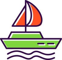 Boat filled Design Icon vector