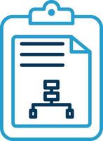 File Line Blue Two Color Icon vector