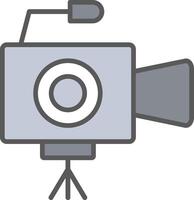 Camera Line Filled Light Icon vector