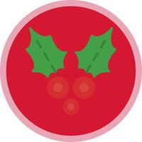 Holly Flat Multi Circle Icon vector