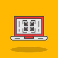 OnFilled Shadow Qr Code Filled Shadow Icon vector