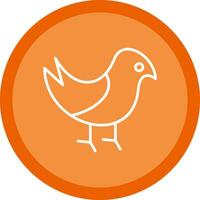 Bird Line Multi Circle Icon vector