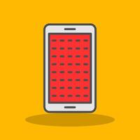 E Learning Filled Shadow Icon vector