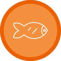 pescado línea multi circulo icono vector