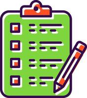 Writing filled Design Icon vector