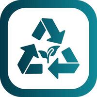 Recycling Glyph Gradient Corner Icon vector