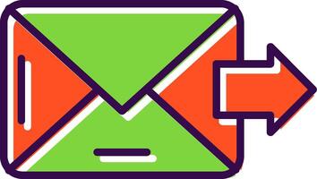 Email filled Design Icon vector