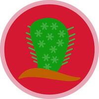 cactus plano multi circulo icono vector
