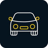 Car Line Red Circle Icon vector