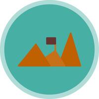 montañas plano multi circulo icono vector