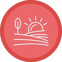 Farm Line Multi Circle Icon vector