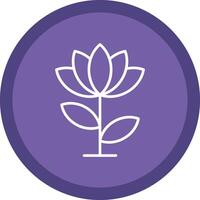 Lotus Flower Line Multi Circle Icon vector
