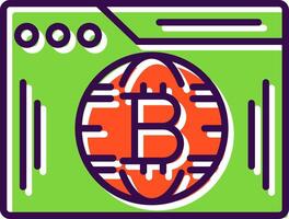Bitcoin Web filled Design Icon vector