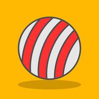 Exercise Ball Filled Shadow Icon vector