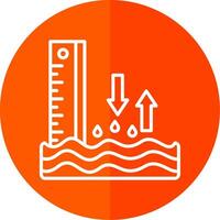 Sea Level Line Yellow White Icon vector