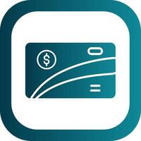 Prepaid Card Glyph Gradient Corner Icon vector