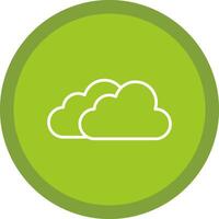 Clouds Line Multi Circle Icon vector