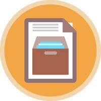 Box Closed Flat Multi Circle Icon vector