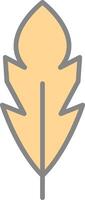 Feather Line Filled Light Icon vector