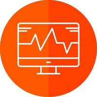 System Monitoring Line Yellow White Icon vector