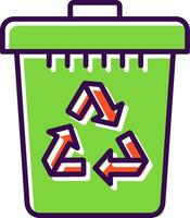 Recycle Bin filled Design Icon vector