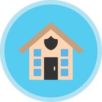 casa plano multi circulo icono vector