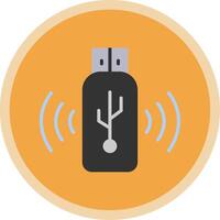 Usb Flat Multi Circle Icon vector