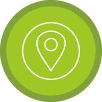 Location Line Multi Circle Icon vector