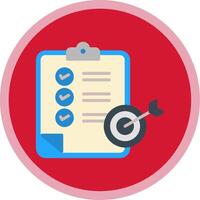 Goals Flat Multi Circle Icon vector