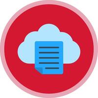 Cloud Flat Multi Circle Icon vector