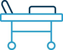 Stretcher Line Blue Two Color Icon vector