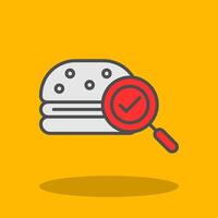 Fast Food Filled Shadow Icon vector