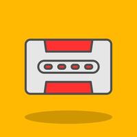 Cassette Filled Shadow Icon vector